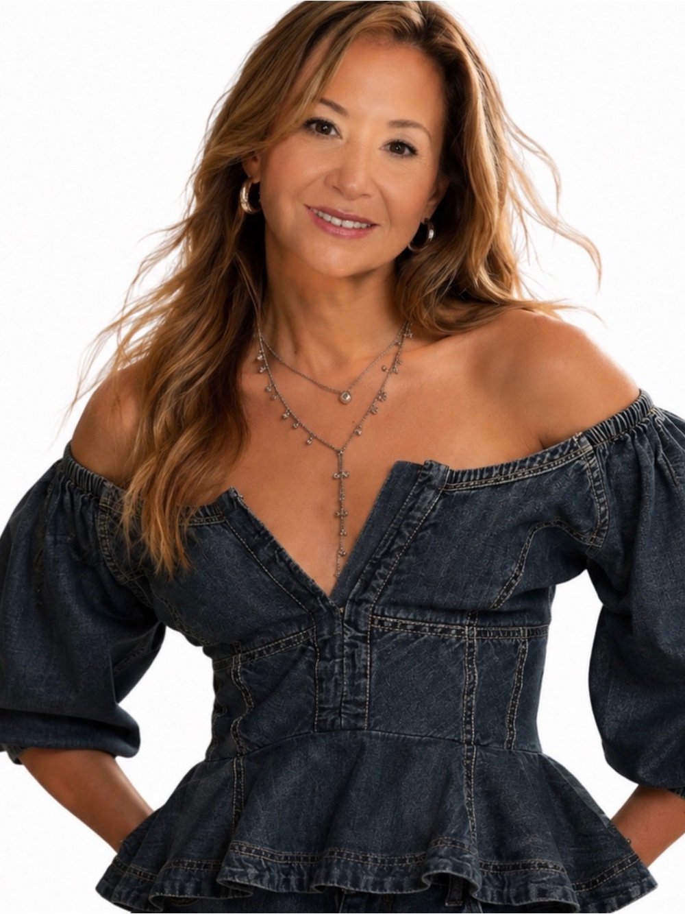 Pilcro Anthropologie Women’s Peplum Fitted Dark Wash Denim Top Jeans Size XS